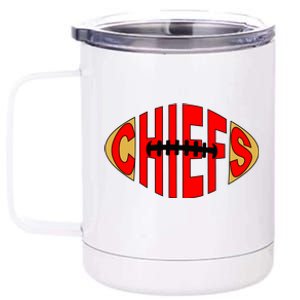 Kansas City Football Logo Fan KC 12 oz Stainless Steel Tumbler Cup