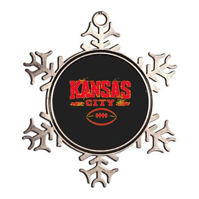 Kansas City Football Metallic Star Ornament