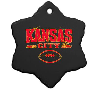 Kansas City Football Ceramic Star Ornament