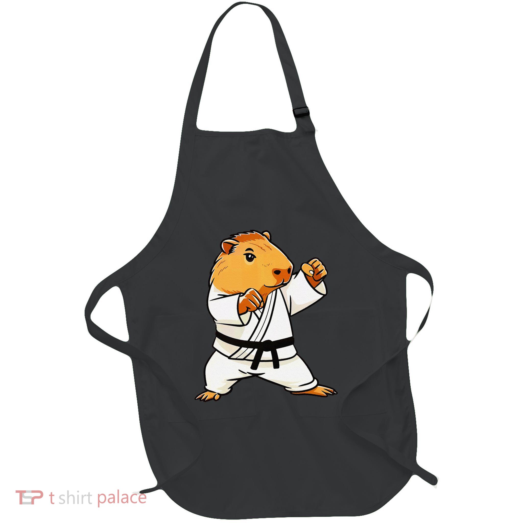 Karate Capybara Funny Martial Arts Mma Apron