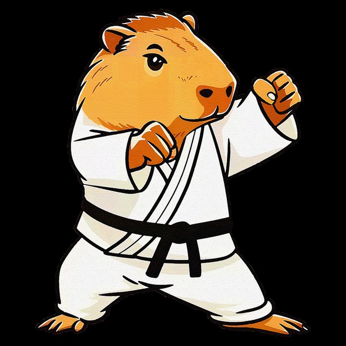 Karate Capybara Funny Martial Arts Mma V-Neck T-Shirt