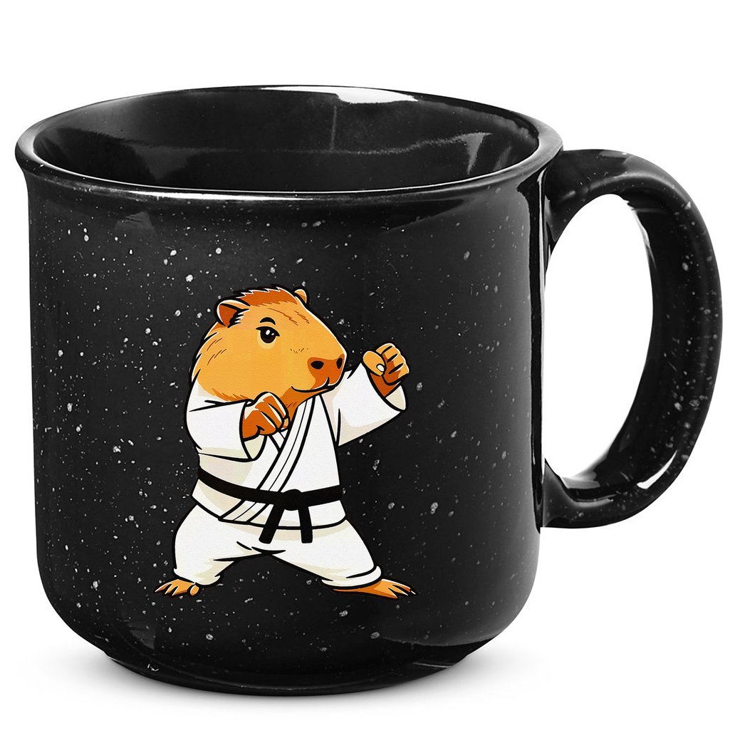 Karate Capybara Funny Martial Arts Mma 15oz Campfire Ceramic Mug