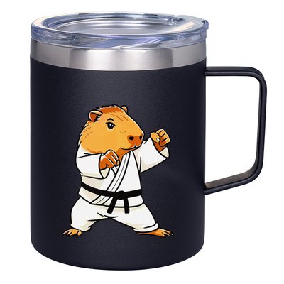 Karate Capybara Funny Martial Arts Mma 12oz Stainless Steel Coffee Mug