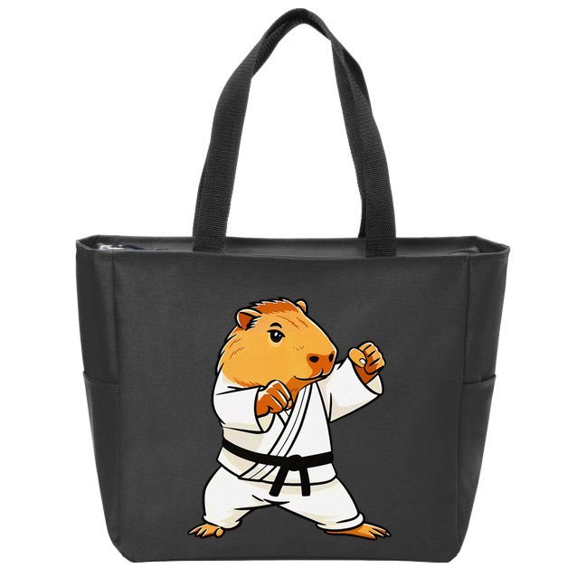 Karate Capybara Funny Martial Arts Mma Zip Tote Bag