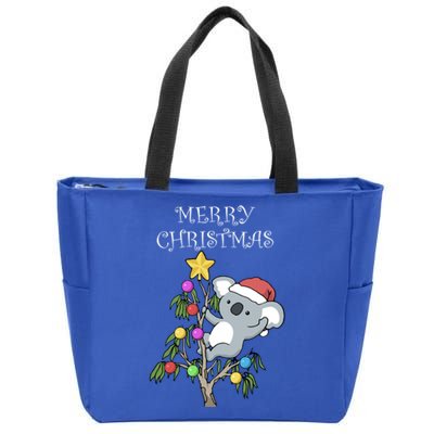 Koala Christmas Gift Zip Tote Bag