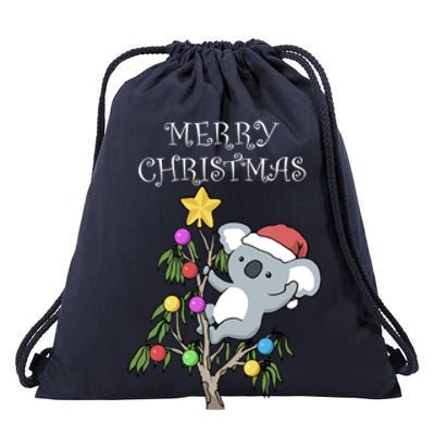 Koala Christmas Gift Drawstring Bag