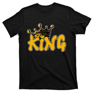 King Crown Gold Graffiti Design T-Shirt