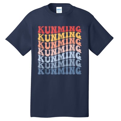 Kunming City Groovy Retro Tall T-Shirt