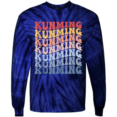 Kunming City Groovy Retro Tie-Dye Long Sleeve Shirt