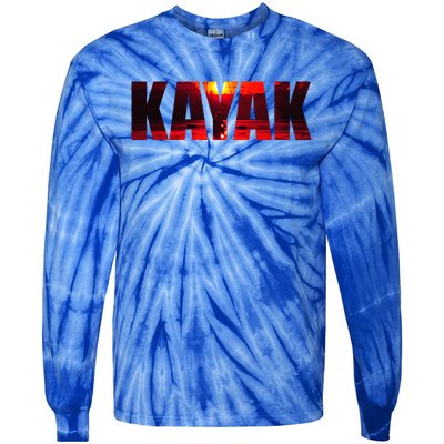 Kayak Cute Gift Tie-Dye Long Sleeve Shirt