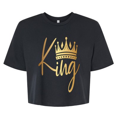 King Crown Gold Bella+Canvas Jersey Crop Tee