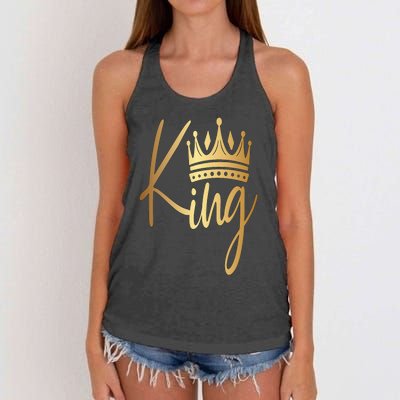 King Crown Gold Women's Knotted Racerback Tank