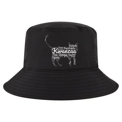 Kwanzaa Cat Graphic 7 Principles African American Holiday Cool Comfort Performance Bucket Hat