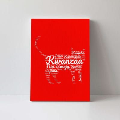 Kwanzaa Cat Graphic 7 Principles African American Holiday Canvas