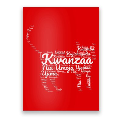 Kwanzaa Cat Graphic 7 Principles African American Holiday Poster