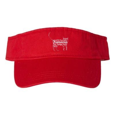 Kwanzaa Cat Graphic 7 Principles African American Holiday Valucap Bio-Washed Visor