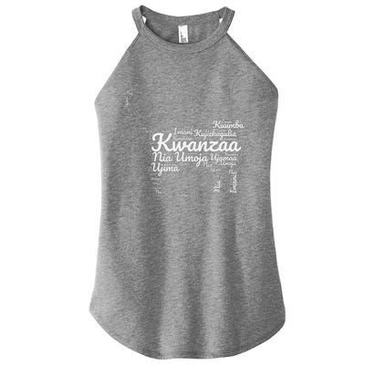 Kwanzaa Cat Graphic 7 Principles African American Holiday Women’s Perfect Tri Rocker Tank