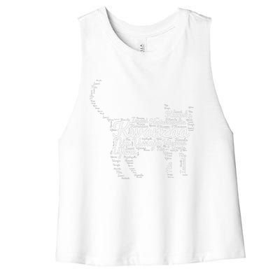 Kwanzaa Cat Graphic 7 Principles African American Holiday Women's Racerback Cropped Tank