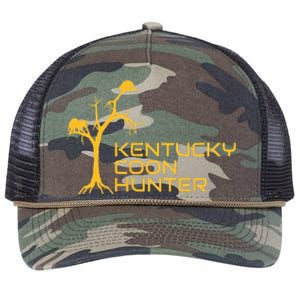 Kentucky Coon Hunter Fun Raccoon Hunting Retro Rope Trucker Hat Cap