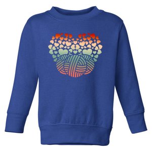 Knit Crocheter Heart Yarn Knitter Crocheting Lover Knitting Gift Toddler Sweatshirt