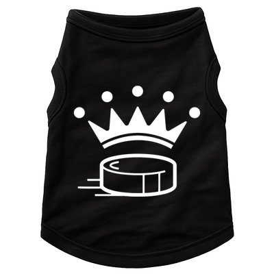King Crown Hockey Puck Funny For Player Coach Fan Doggie Tank