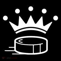 King Crown Hockey Puck Funny For Player Coach Fan Apron