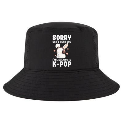 Kpop CanT Hear You IM Listening Kpop Cute Bunny Graphic Cool Comfort Performance Bucket Hat