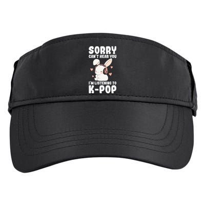 Kpop CanT Hear You IM Listening Kpop Cute Bunny Graphic Adult Drive Performance Visor