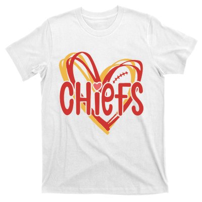 Kansas City Heart Kansas Football Kansas Lover Fan T-Shirt