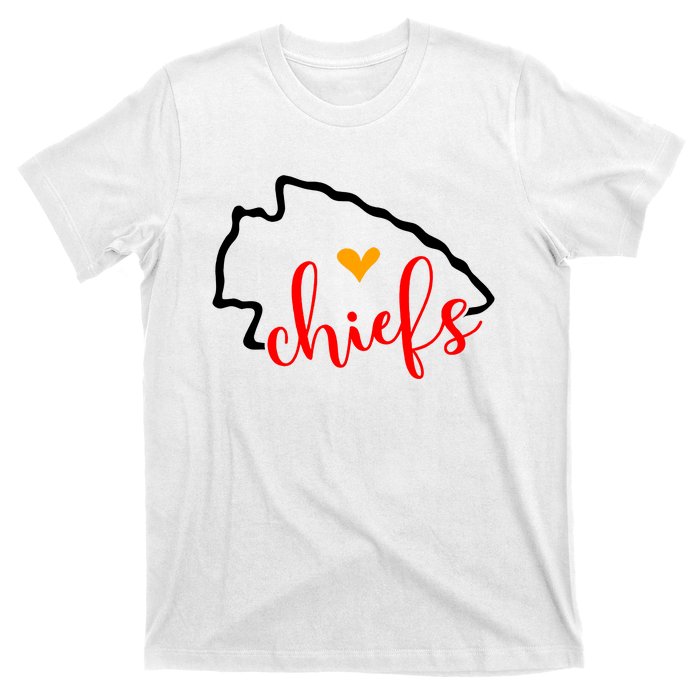 Kansas City Heart Kansas Football Kansas Lover Fan T-Shirt