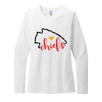 Kansas City Heart Kansas Football Kansas Lover Fan Womens CVC Long Sleeve Shirt