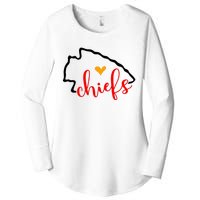 Kansas City Heart Kansas Football Kansas Lover Fan Women's Perfect Tri Tunic Long Sleeve Shirt