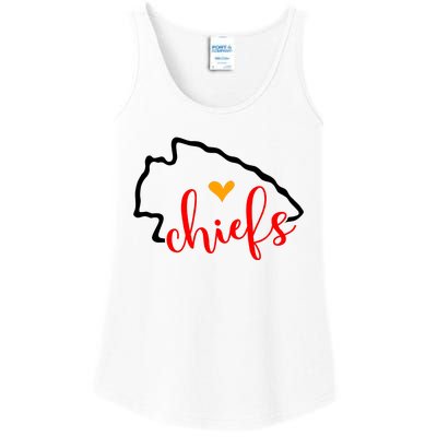 Kansas City Heart Kansas Football Kansas Lover Fan Ladies Essential Tank