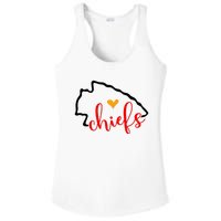 Kansas City Heart Kansas Football Kansas Lover Fan Ladies PosiCharge Competitor Racerback Tank