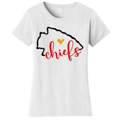 Kansas City Heart Kansas Football Kansas Lover Fan Women's T-Shirt