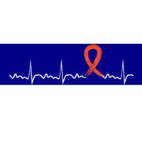 Kidney Cancer Heartbeat Kidney Cancer Awareness Ribbon Gift Bumper Sticker