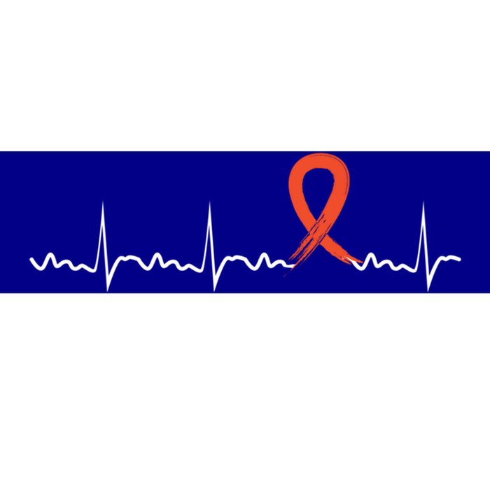 Kidney Cancer Heartbeat Kidney Cancer Awareness Ribbon Gift Bumper Sticker