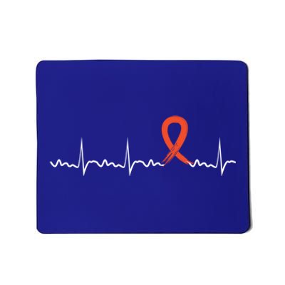 Kidney Cancer Heartbeat Kidney Cancer Awareness Ribbon Gift Mousepad