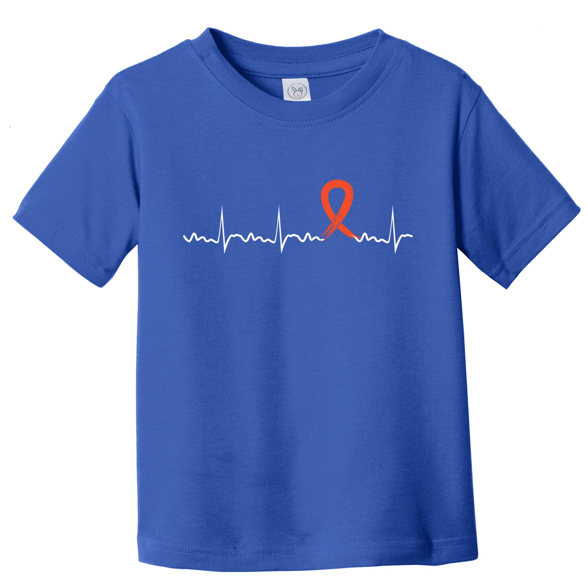 Kidney Cancer Heartbeat Kidney Cancer Awareness Ribbon Gift Toddler T-Shirt