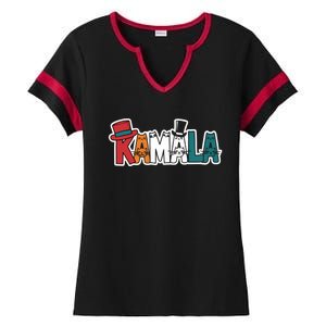 Kamala Cats Hats Fun Personalized Name Gift Ladies Halftime Notch Neck Tee