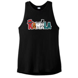 Kamala Cats Hats Fun Personalized Name Gift Ladies PosiCharge Tri-Blend Wicking Tank