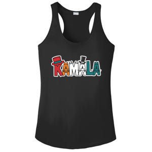 Kamala Cats Hats Fun Personalized Name Gift Ladies PosiCharge Competitor Racerback Tank