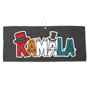 Kamala Cats Hats Fun Personalized Name Gift Large Microfiber Waffle Golf Towel