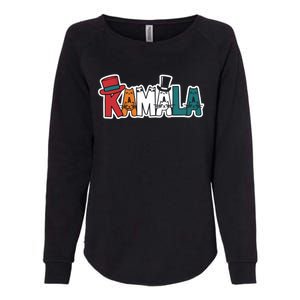 Kamala Cats Hats Fun Personalized Name Gift Womens California Wash Sweatshirt