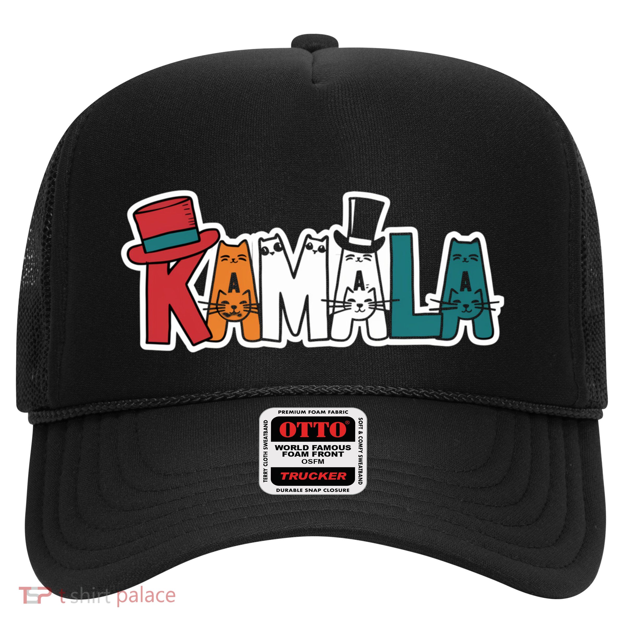 Kamala Cats Hats Fun Personalized Name Gift Trucker Hat