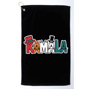 Kamala Cats Hats Fun Personalized Name Gift Platinum Collection Golf Towel