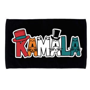 Kamala Cats Hats Fun Personalized Name Gift Microfiber Hand Towel