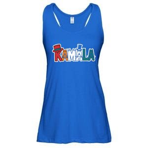 Kamala Cats Hats Fun Personalized Name Gift Ladies Essential Flowy Tank