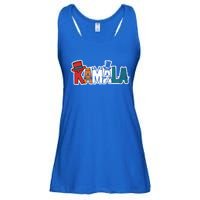 Kamala Cats Hats Fun Personalized Name Gift Ladies Essential Flowy Tank