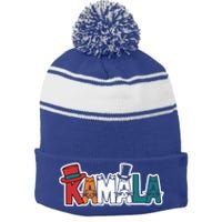 Kamala Cats Hats Fun Personalized Name Gift Stripe Pom Pom Beanie